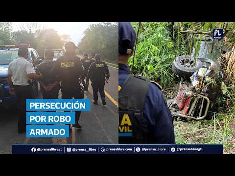 Persecución policial termina con tres presuntos mareros 18 neutralizados tras robo de camioneta