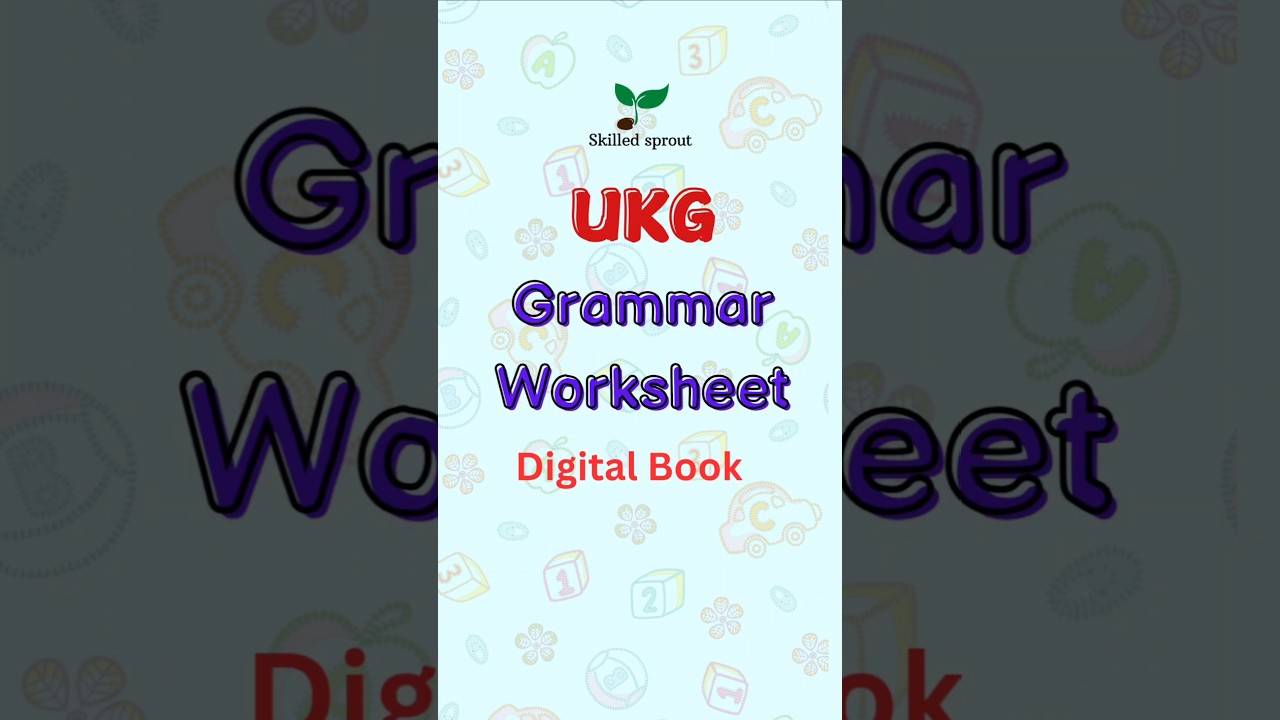 UKG Grammar worksheets PDF!! #ukgenglish #grammarforkids #worksheetforkids #pdf #grammar