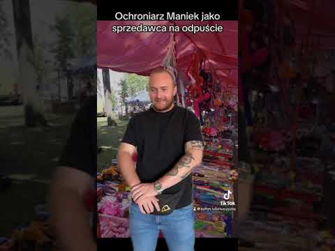 Maniek jako sprzedawca na odpuście