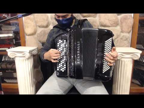 SCANC242BK - Black Scandalli Conservatorio 242 Chromatic Button Accordion LM 77 96 $5999