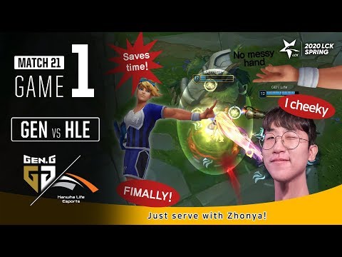 GEN vs HLE | Match21 Game1 H/L | 2020 LCK Spring