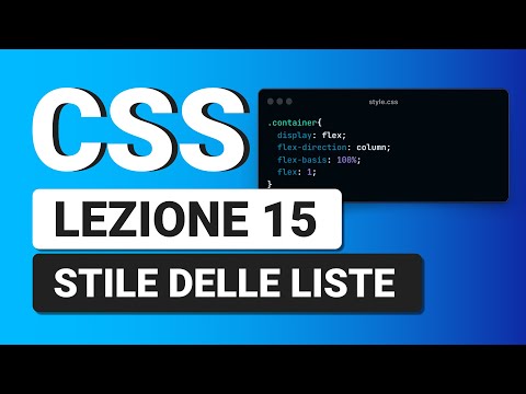 CSS3 Tutorial Italiano 15 - Stile delle LISTE