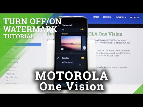 How to Manage Camera Watermark in Motorola One Vision?