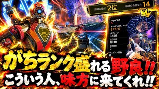 ソロでもランク盛れる野良はこんな野良！まじで連携しやすいし、ダウンしないし最高すぎた！こういう野良、味方にきて欲しい【ぼっちapex】