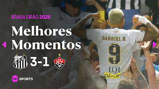 GABIGOL EXPULSO POR GESTO OBSCENO E SANTOS SAI DO Z4  | SANTOS 3 X 1 VITÓRIA