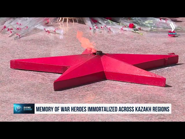 Memory of war heroes immortalized across Kazakh regions