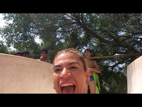 zona arqueológica y balneario las pilas en jonacatec Morelos, tobogán acuático.