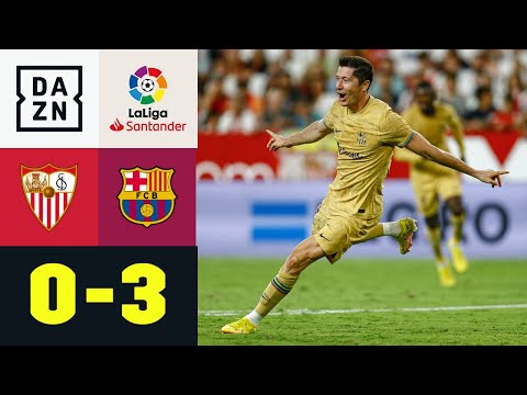 Koundé assistiert, Lewy trifft, Barca triumphiert: FC Sevilla - FC Barcelona 0:3 | LaLiga | DAZN