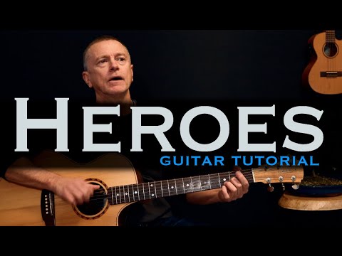 Heroes David Bowie guitar lesson tutorial