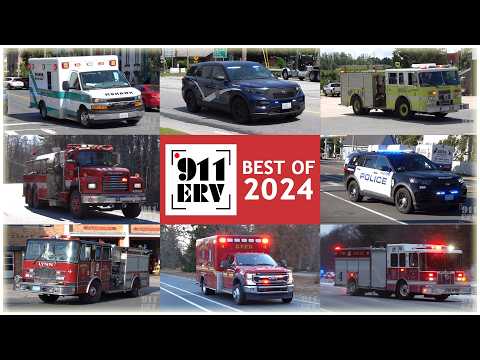 Fire Trucks, Police Cars, and Ambulances Responding Compilation | Best of 2024 (194 Departments)