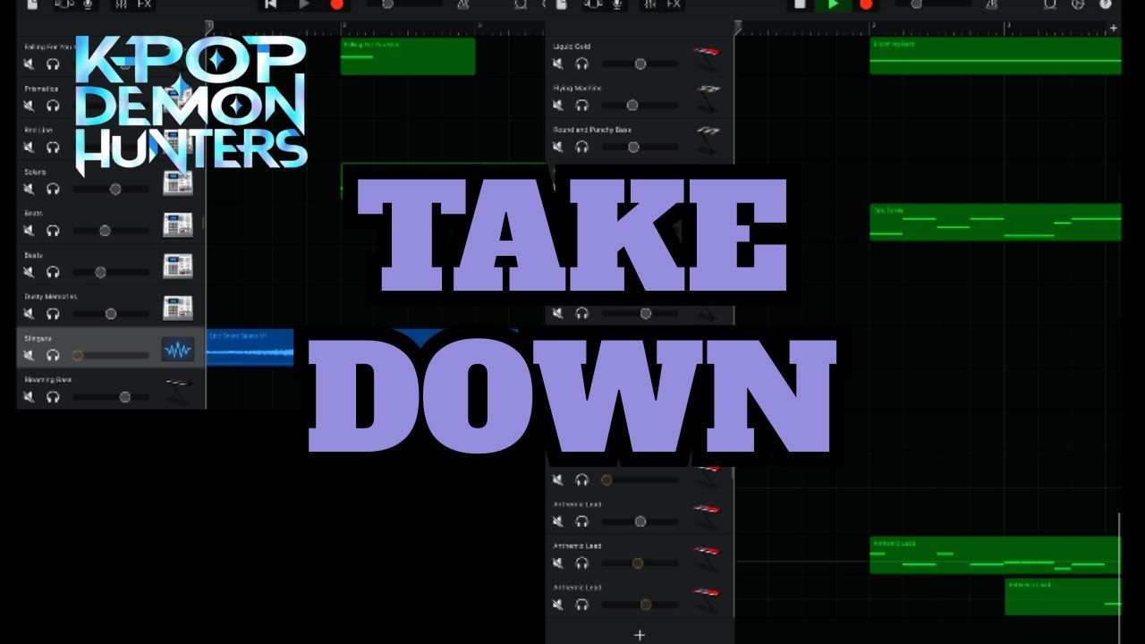 “Takedown” | KPop Demon Hunters on iPad(GarageBand)//ガレージバンド