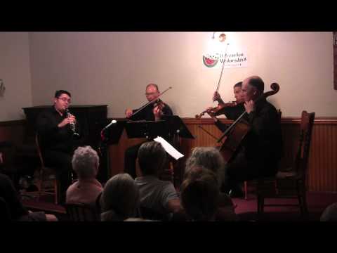 Pascal Archer & Adaskin String Trio performing Crusell Clarinet Quartet op 2 No  1 (1st mvt)