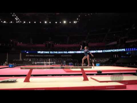 IORDACHE Larisa Andreea (ROU) - 2015 Artistic Worlds - Qualifications Balance Beam