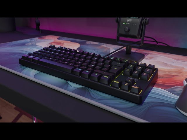 Teclado Cherry XTRFY K4V2 mecánico compacto RGB con switches Cherry MX2A Red video