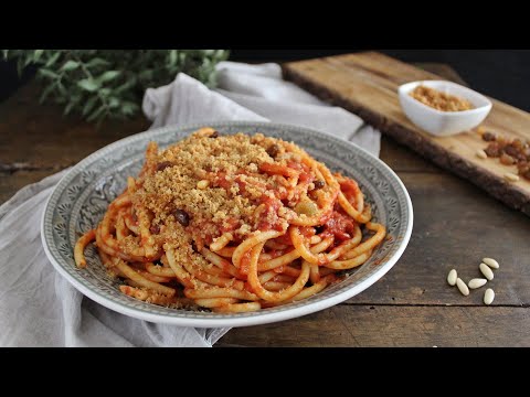 PASTA C'ANCIOVA,  ricetta tipica siciliana