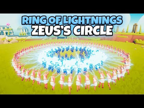 RING OF LIGHTNINGS. ZEUS'S CIRCLE VS EVERY FACTION | TABS GAMEPLAY