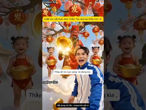 Cười xỉu với màn đón Thần Tài của hai thầy trò! 🤣