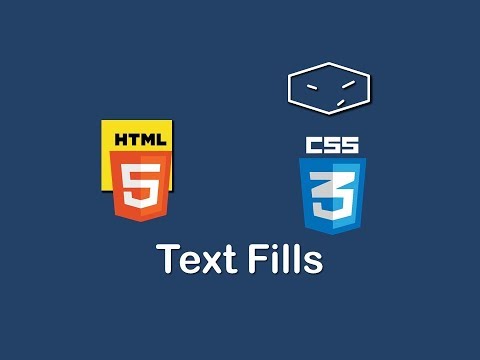 text fills with html and css