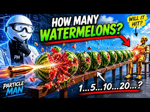 “How Many Watermelons Can A Bullet Pass Through Before Hitting The Dummy?! 😳🍉💥”