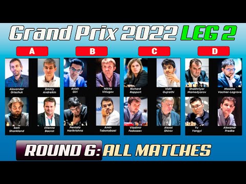 ROUND 06 | FIDE Grand Prix 2022 LEG 2 | Pool A,B,C,D | Giri, Shirov, Grischuk, Vachier-Lagrave...