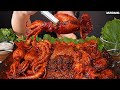 ASMR MUKBANG SPICY SEAFOOD BOIL SQUID OCTOPUS SHRIMP ABALONE MUSHROOM EATING 직접 만든 버섯 �