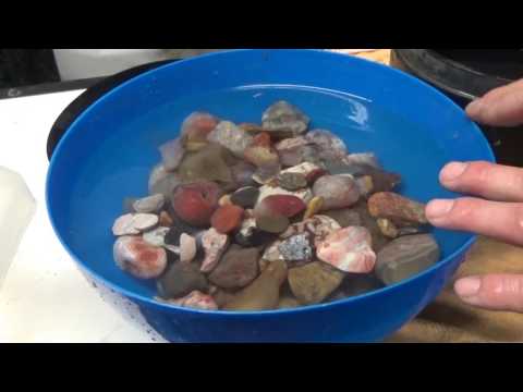 Tumbling and Polishing Rocks. Step 2. The 150/220 grit...