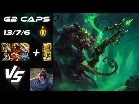 G2 Esports Caps BOTTOM Twitch vs Yasuo [QUADRAKILL] - EU Challenger Patch 25.S1.3