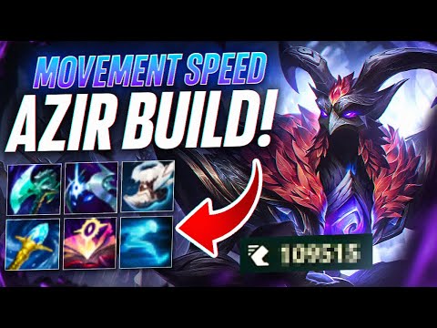 RANK 1 AZIR NEW BUILD Turns Him Into a Hyper-Carry With +1,000 Movement Speed