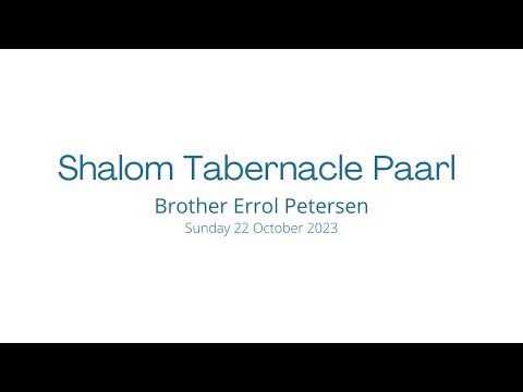 2023-1022AM - Brother Errol Petersen - Without Us They Are Not Made Perfect Part 2