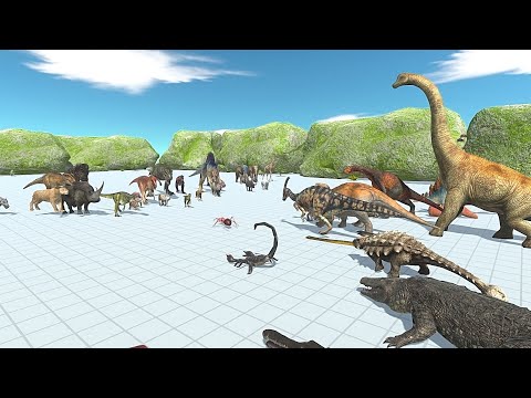 Carnivores Dinosaurs with All Mammals vs Herbivores Dinosaurs with Reptiles & Giant Invertebrates