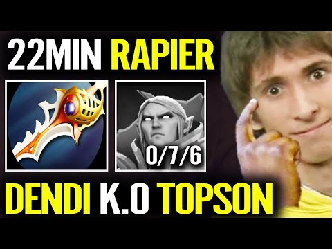 WTF DENDI TA 22Min Rapier vs TOPSON! TA 100% Shutdown OG Invoker Epic Midlane Fight Dota 2 Gameplay