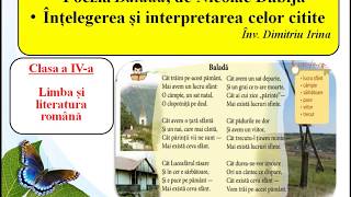 Poezie Baladă de Nicolae Dabija