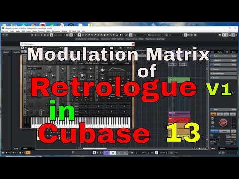 Modulation Matrix of Retrologue V1 in Cubase 13