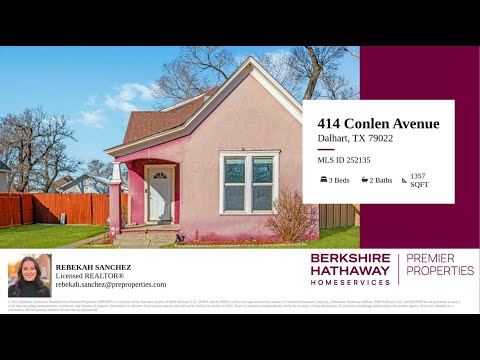 Virtual Tour 414 Conlen St Dalhart Texas Rebekah Sanchez Realtor