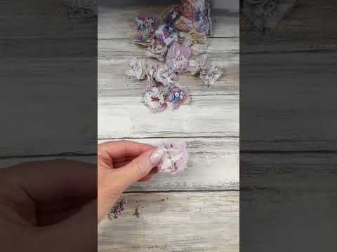 Quick No-Sew Fabric Flowers #scrapfabric