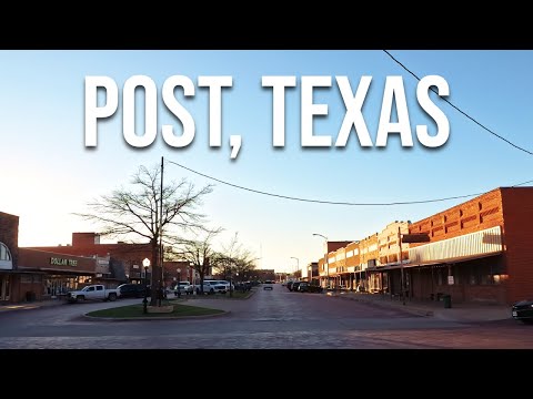 Post, Texas sunset drive! Drive with me through a Texas town!