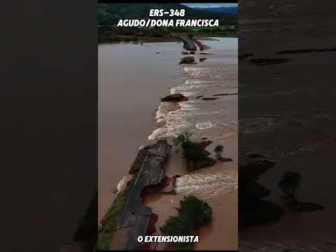 Entre Agudo e Dona Francisca, RS 😳🙏#enchente #agudo #donafrancisca  #riograndedosul #quartacolonia