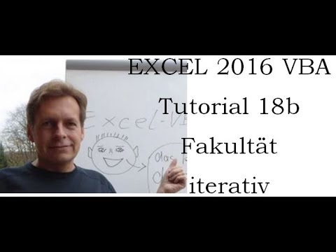 Excel VBA Tutorial 18b Fakultät
