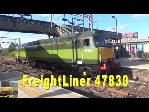 BR Two Tone Green 47830 Passes Through Bescot Light Engine