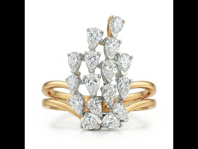 خاتم الماس ذهب روز جولد عيار18