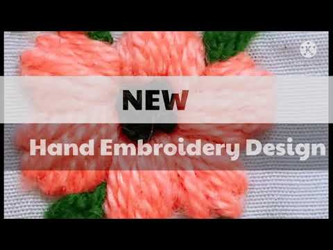 Hand Embroidery Easy Flower Design Tutorial ll How To Make Flower Design