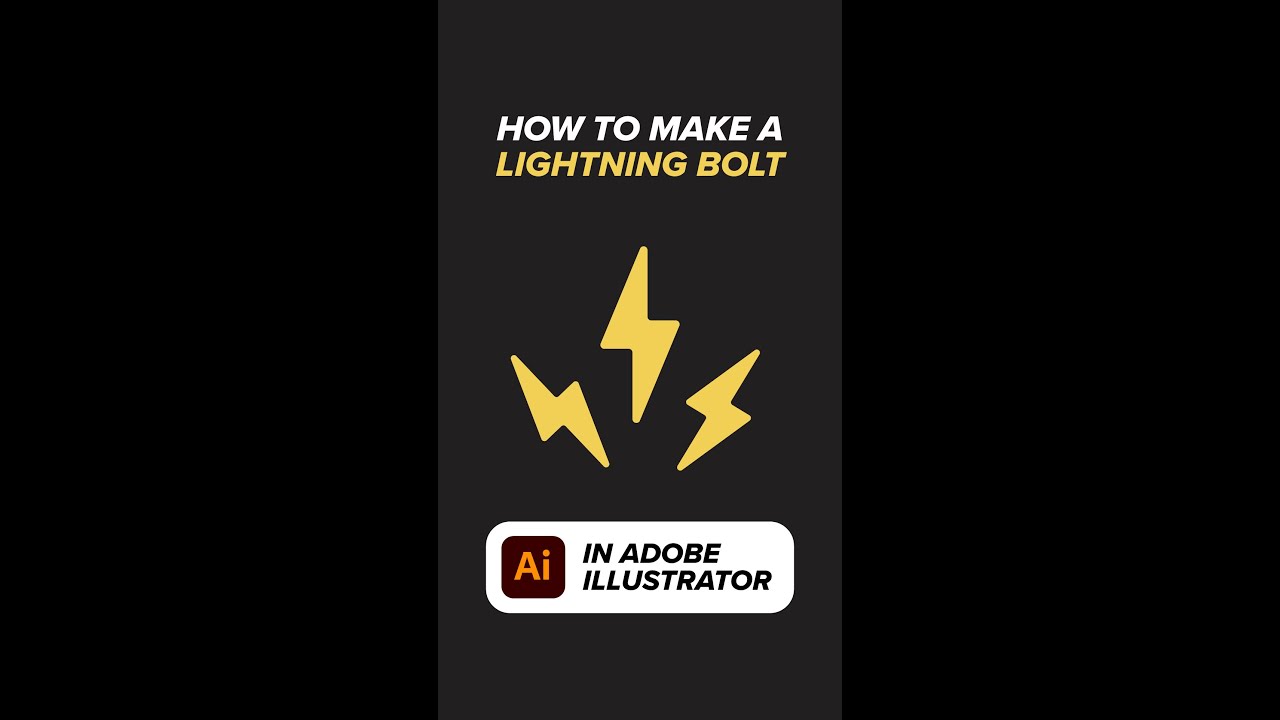 Lightning Bolts in Illustrator #shorts