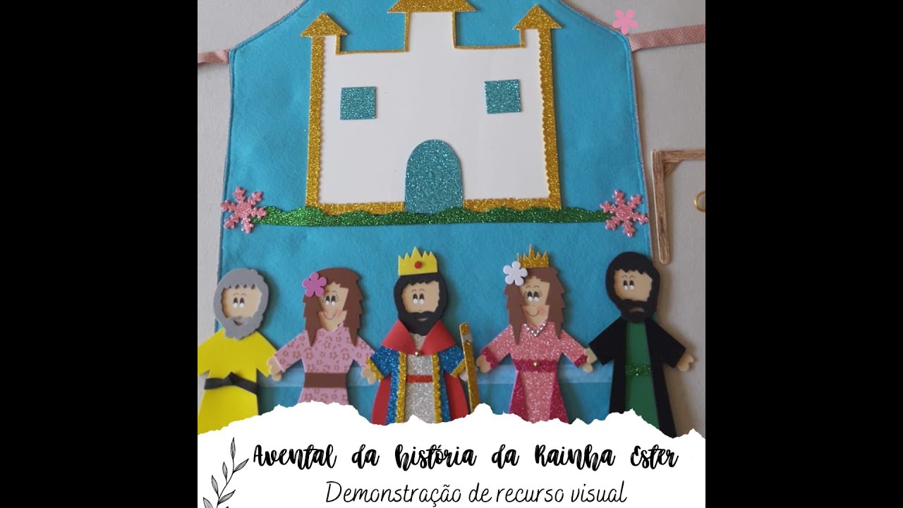 AVENTAL DA HISTÓRIA DA RAINHA ESTER demonstração de recurso visual