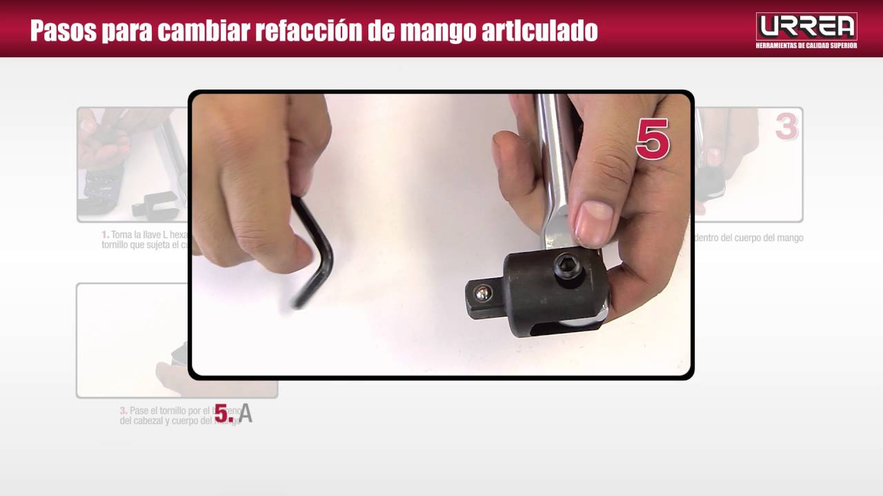 Mangos o manerales articulados Urrea: cambio de refacción