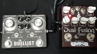Video thumbnail for Duellist King Tone Overdrive VS Wampler Dual Fusion Overdrive by Wayne Parenteau
