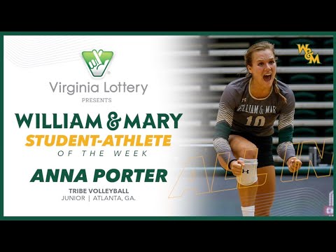 Virginia Lottery W&M Student-Athlete Of The Week - Anna Porter