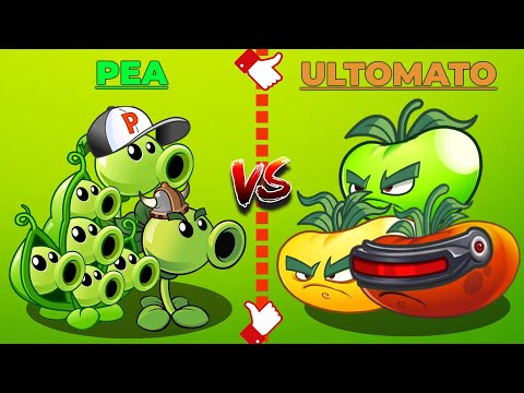 Team 3 PEA vs 3 ULTOMATO Plants  - Who Will Win ?  PvZ 2 Team Plant vs Team Plant