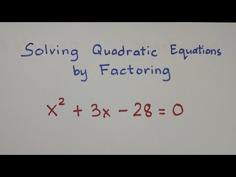 Solving Quadratic Equations by Factoring @MathTeacherGon