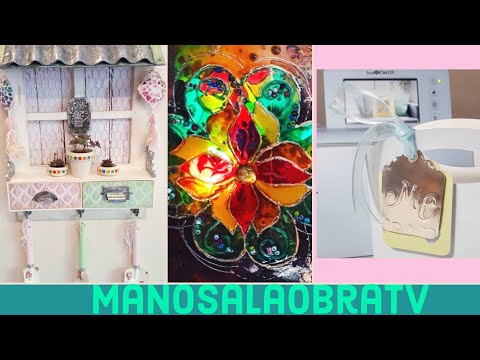 ManosalaObraTv 2020 Programa 57 Pintar Vidrio - Pintura Decorativa-  Embossing
