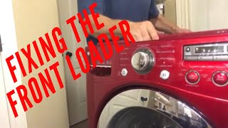 LG front loader washing machine banging and smoking